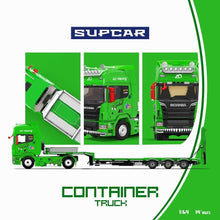 Load image into Gallery viewer, Supcar 1:64 Green S730 Flatbed Container Truck Model Diecast Metal Car New Collection
