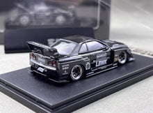 Load image into Gallery viewer, SW 1:64 Black Carbon Skyline GTR ER34 LBWK #8 Sports Model Diecast Metal Car
