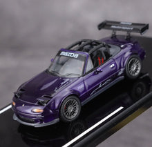 Load image into Gallery viewer, Liomio 1:64 HEC Purple MX5 Miata Roadster Touring  Model Diecast Metal Car New Collection
