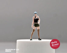 Load image into Gallery viewer, 1:64 Painted Figure Mini Model Miniature Resin Diorama Toy Blue Hair Beauty Girl
