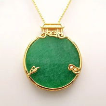 Load image into Gallery viewer, Nature Jade Cloud Palace Pendant Necklace Gift Jewelry charm Blessing Lucky
