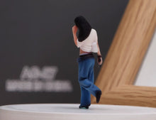Load image into Gallery viewer, 1:64 Painted Figure Model Miniature Resin Diorama Toy Sand White Tee Denim Cool
