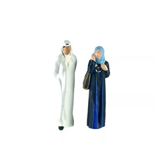 Load image into Gallery viewer, 1:64 Painted Figure Model Miniature Resin Diorama Sand Qatar Robe Man Lady Toy
