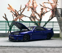 Load image into Gallery viewer, FH 1:64 Blue Carbon Skyline GTR R33 Nismo S-Tune Model Diecast Metal Car New Collection
