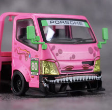 Load image into Gallery viewer, MG 1:64 Pink Dinosaur H300 Custom Tow Flatbed Truck Model Diecast Metal Car
