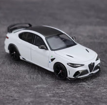 Load image into Gallery viewer, BBR 1:64 White Romeo Giulia GTAm Sedan Sports Model Diecast Metal Car New Collection
