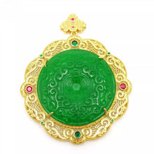 Load image into Gallery viewer, Nature Jade Green Landscape Pendant Necklace Gift Jewelry charm Blessing Lucky
