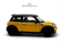 Load image into Gallery viewer, 1:76 Yellow New Mini Copper Sports Model Diecast Metal Car New Collection
