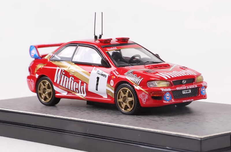1:64 OKM Red Impreza WRX STI WRC GC8 #1 Sports Model Diecast Metal Car New