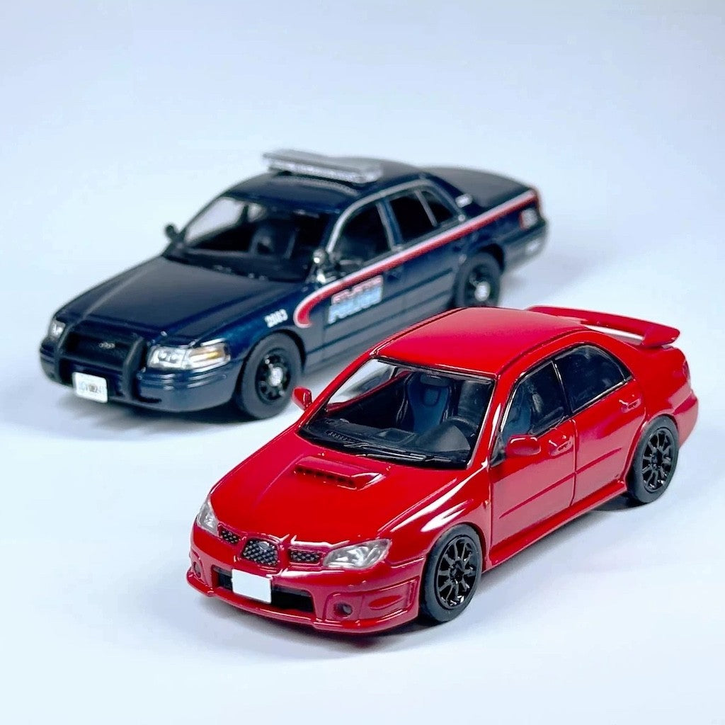 1:64 Atlanta CV Police Impreza WRX STI IX 9 Sedan Set Model Diecast Metal Car