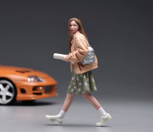 Load image into Gallery viewer, 1:24 Painted Figure Model Miniature Resin Diorama Walking French Sytle Girl Lady
