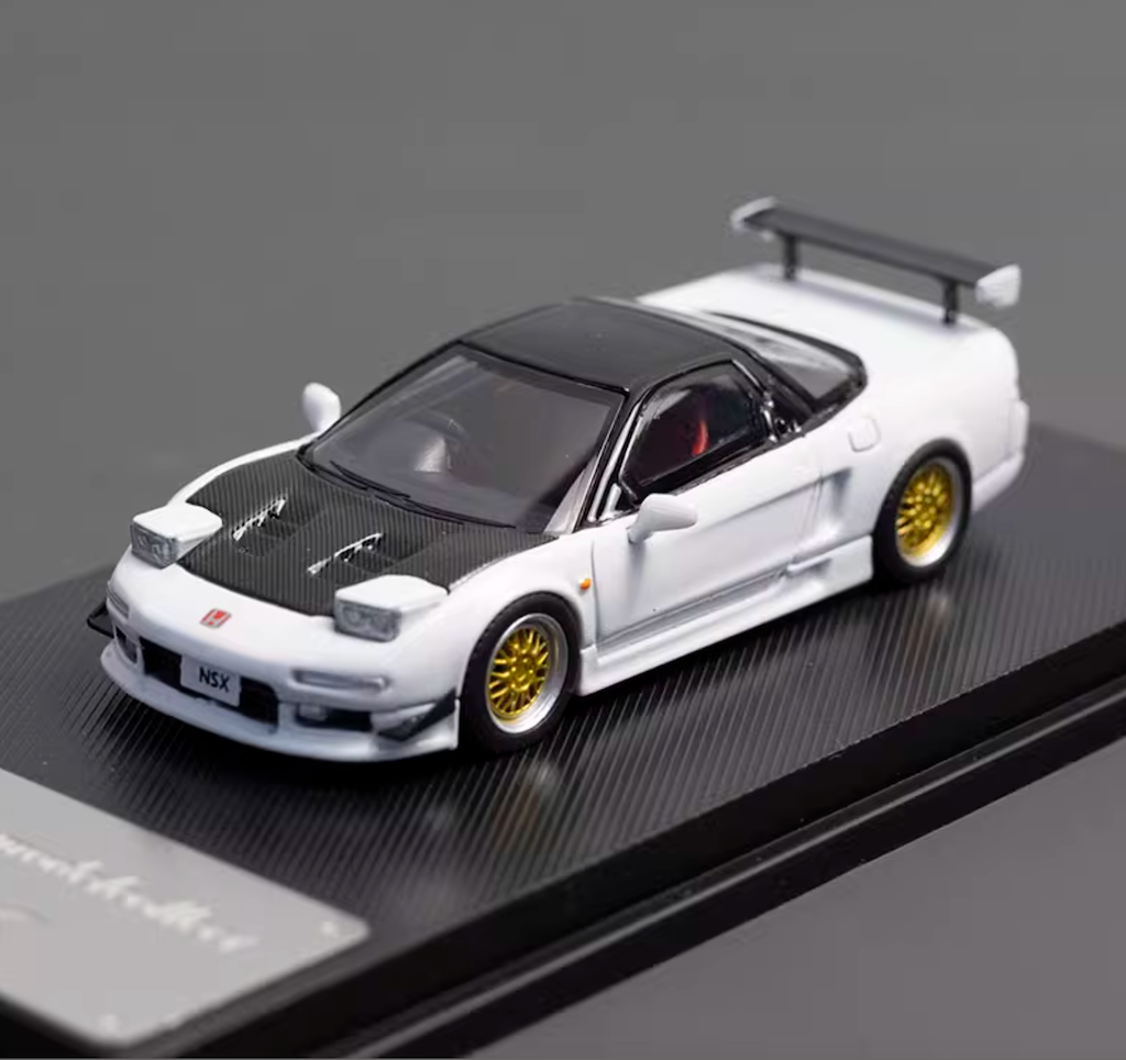 MC 1:64 White Carbon NSX NA1 Sports Model Diecast Metal Car New Collection