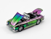 Load image into Gallery viewer, YS 1:64 Plating Purple 300SL W198 Convertible Sports Model Diecast Metal Car
