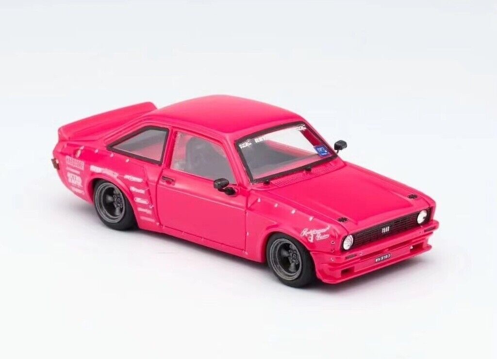 Inno 1:64 Pink Escort MK2 Pandem Coupe Sports Model Diecast Resin Car New