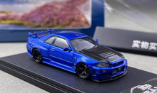 Load image into Gallery viewer, FUJI 1:64 Blue Carbon Skyline GTR R34 Z-Tune Sport Model Diecast Metal Car New Collection
