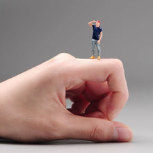 Load image into Gallery viewer, 1:64 Painted Unpainted Figure Model Miniature Resin Diorama Boy Touch Head Man New
