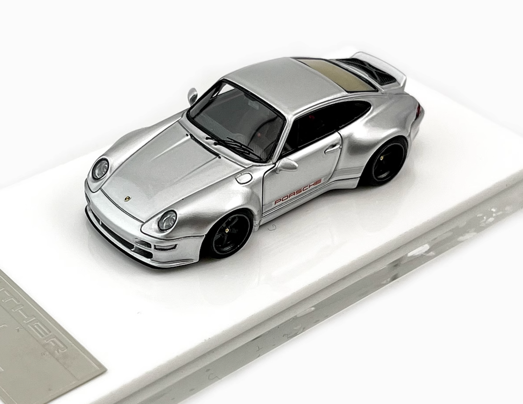 MY64 1:64 Silver Gnuther Werks 911 400R Sports Model Diecast Resin Car New Collection