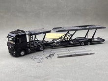 Load image into Gallery viewer, 1:64 Black Benz Actros Gigaspace Semi Trailer Truck Model Diecast Metal Car
