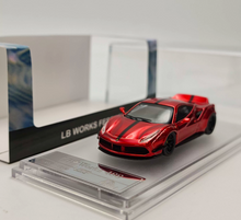 Load image into Gallery viewer, 1:64 Prism Red 488 Widebody Sports Model Diecast Metal Car New Collection

