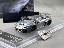Load image into Gallery viewer, King 1:64 Gray Gold Huracan GT Widebody Sports Model Diecast Metal Car New Collection
