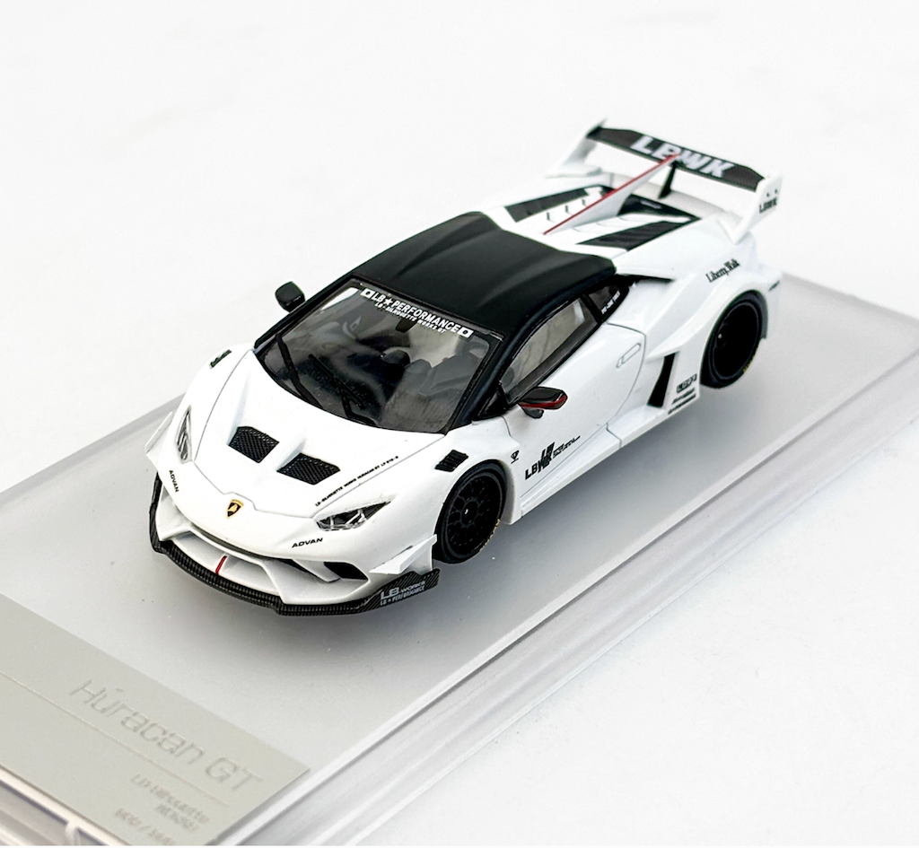 King 1:64 White LBWK Huracan LP610 GT Sports Model Diecast Metal Car BN