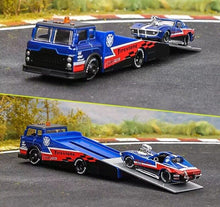 Load image into Gallery viewer, Maisto 1:64 Ramp Trailer Truck 1969 CORVETTE COUPE Model Toy Metal Car
