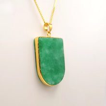 Load image into Gallery viewer, Nature Jade Lucky Plaque Pendant Necklace Gift Jewelry charm Blessing Lucky New

