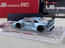 Load image into Gallery viewer, Star 1:64 Ice Blue F40 LBWK Acrylic Base Sports Model Diecast Metal Car New Collection
