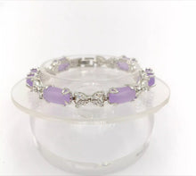 Load image into Gallery viewer, Nature Jade Beaded Bracelet Jewelry Blessing Lucky Fortune Gift For Her Purple L
