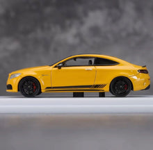 Load image into Gallery viewer, Howie 1:64 Yellow C63s Coupe Sports Model Diecast Metal Car New Collection
