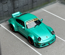 Load image into Gallery viewer, CM 1:64 Green RWB 964 Widebody Classic Sports Model Diecast Metal Car New
