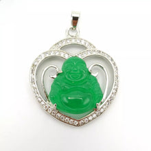 Load image into Gallery viewer, Nature Jade Laughing Budha Pendant Necklace Gift Jewelry charm Blessing Lucky s
