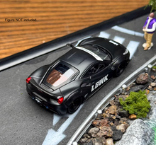 Load image into Gallery viewer, CM 1:64 Matt Black 488 LBWK Racing Sports Model Diecast Metal Car New Collection

