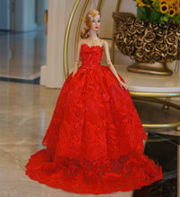 Load image into Gallery viewer, Barbie Doll Clothes 11.5&quot; Girl Party Wear Fashion Outfits Wedding Dress Gowns 1/6
