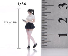 Load image into Gallery viewer, 1:64 Painted Figure Model Miniature Resin Diorama Pretty Girl Beauty Mini Skirt
