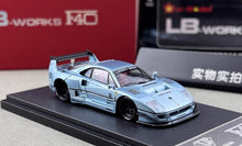 Load image into Gallery viewer, Star 1:64 Ice Blue F40 LBWK Racing Sports Model Diecast Metal Car New Collection
