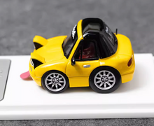 Load image into Gallery viewer, MJ 1:64 Yellow Miata MX5 Mini Cute Q Type Sports Model Diecast Resin Car New Collection
