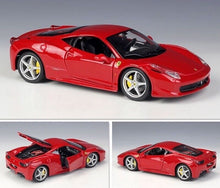 Load image into Gallery viewer, Bburago 1:24 Red 458 Italia Racing Sports Model Toy Diecast Metal Car BN
