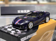 Load image into Gallery viewer, TOC 1:64 Dark Blue 812C Coupe Sports Model Diecast Metal Car New Collection
