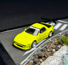 Load image into Gallery viewer, Tarmac 1:64 Yellow RX-7 FC3s Widebody Sports Model Diecast Metal Car New Collection
