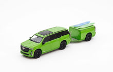 Load image into Gallery viewer, Shadow 1:64 Green Escalade Cut Body Trailer Sport Model Diecast Metal Car New Collection
