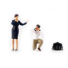 Load image into Gallery viewer, 1:64 Painted Figure Mini Model Miniature Resin Diorama News Hostess Cameraman B
