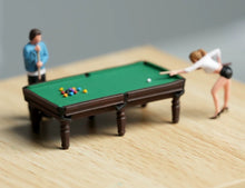 Load image into Gallery viewer, 1:64 Painted Figure Model Miniature Resin Diorama Pool Table Man Woman Billiard

