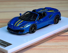 Load image into Gallery viewer, NEY 1:64 Blue 488 Pista Convertible Racing Sport Model Diecast Resin Car New
