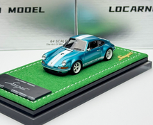 Load image into Gallery viewer, 1:64 LOCARNO Ice Blue Singer 964 Coupe Sports Model Diecast Resin Car New Collection
