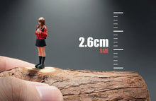 Load image into Gallery viewer, 1:64 Painted Figure Model Miniature Resin Diorama Toy Sand Red Top Pretty Girl

