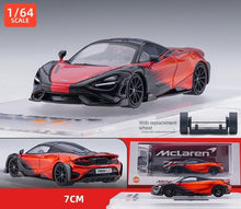 Load image into Gallery viewer, CM 1:64 Orange Black 765LT Super Racing Sports Model Toy Diecast Metal Car BN
