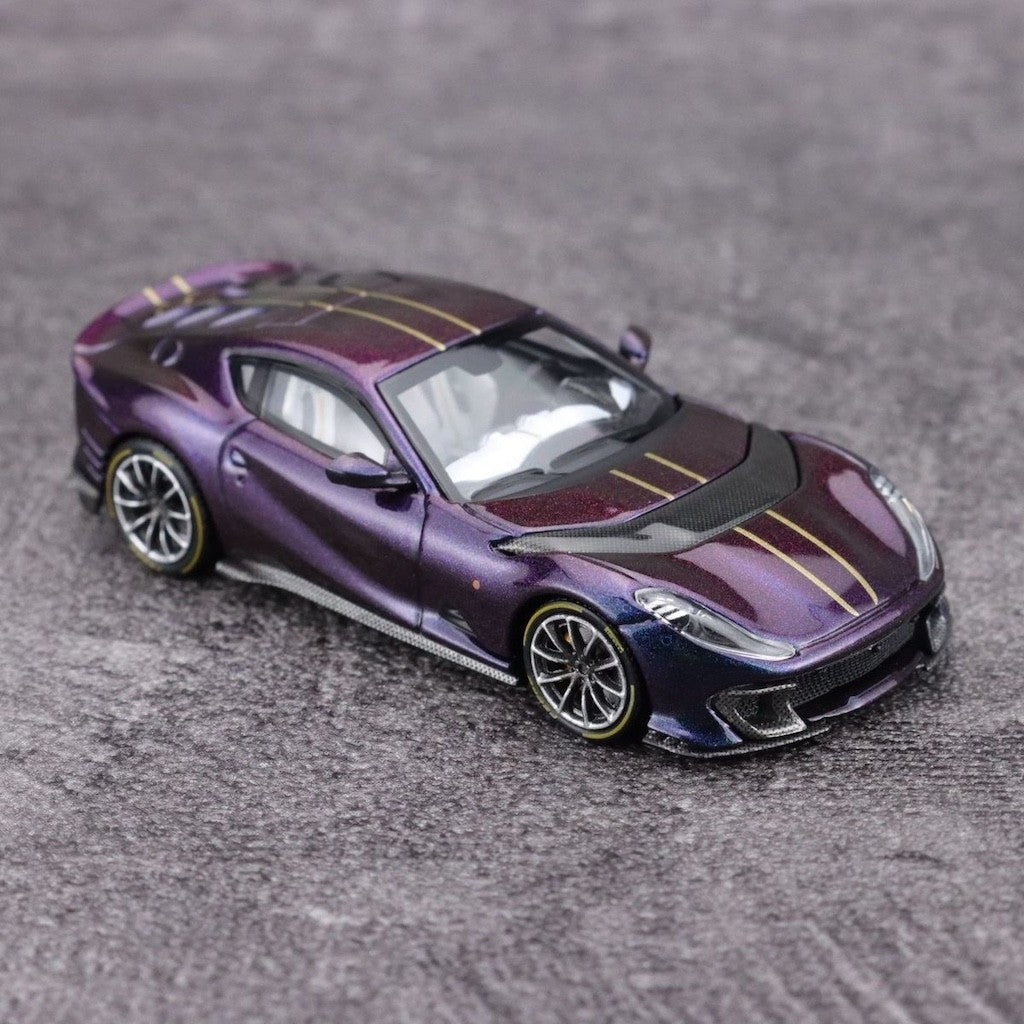 APA TOC 1:64 Purple 812C Coupe Sports Model Diecast Metal Car New Collection