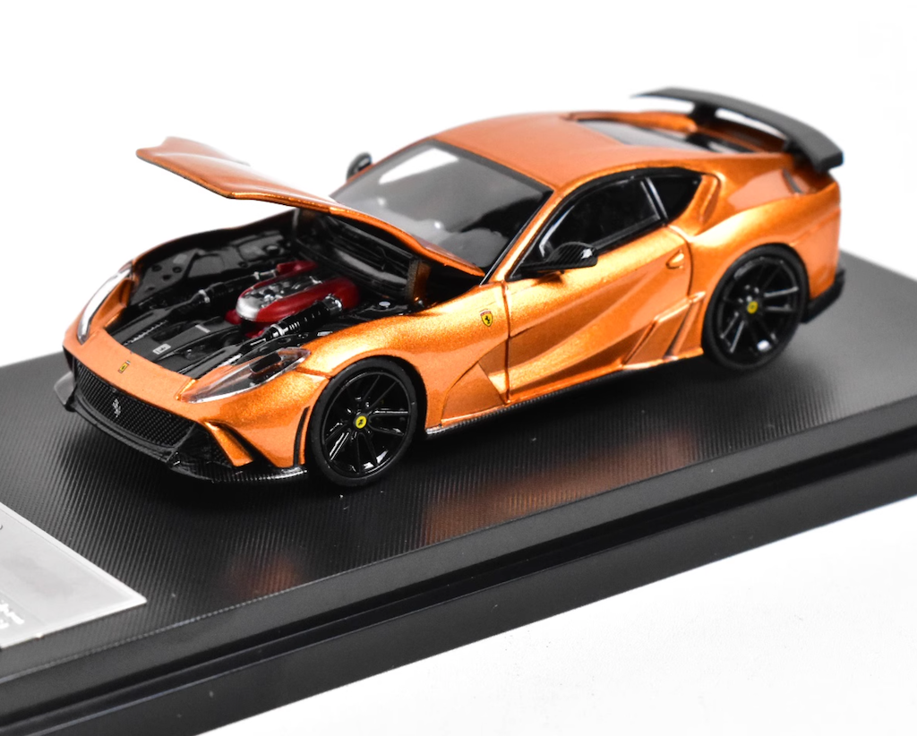 LT 1:64 Orange 812 Novitec Super Racing Sports Model Diecast Metal Car New Collecction