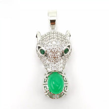 Load image into Gallery viewer, Nature Jade Leopard Pendant Necklace Gift For Woman Jewelry charm Blessing b
